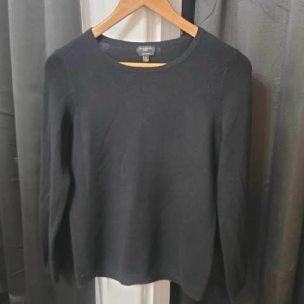 Talbots Black Crewneck Lightweight Sweater
